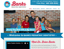 Tablet Screenshot of banksdental.com